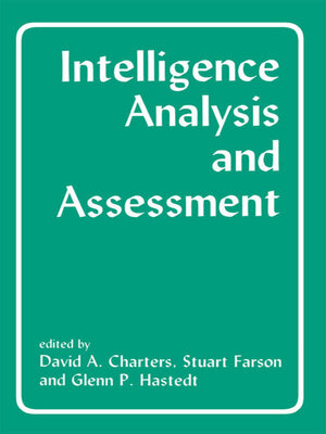 cover image of Intelligence Analysis and Assessment